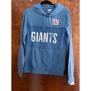 NEW NFL Team Apparel Hoodie Mens Small Blue New York Giants Distressed Graphic